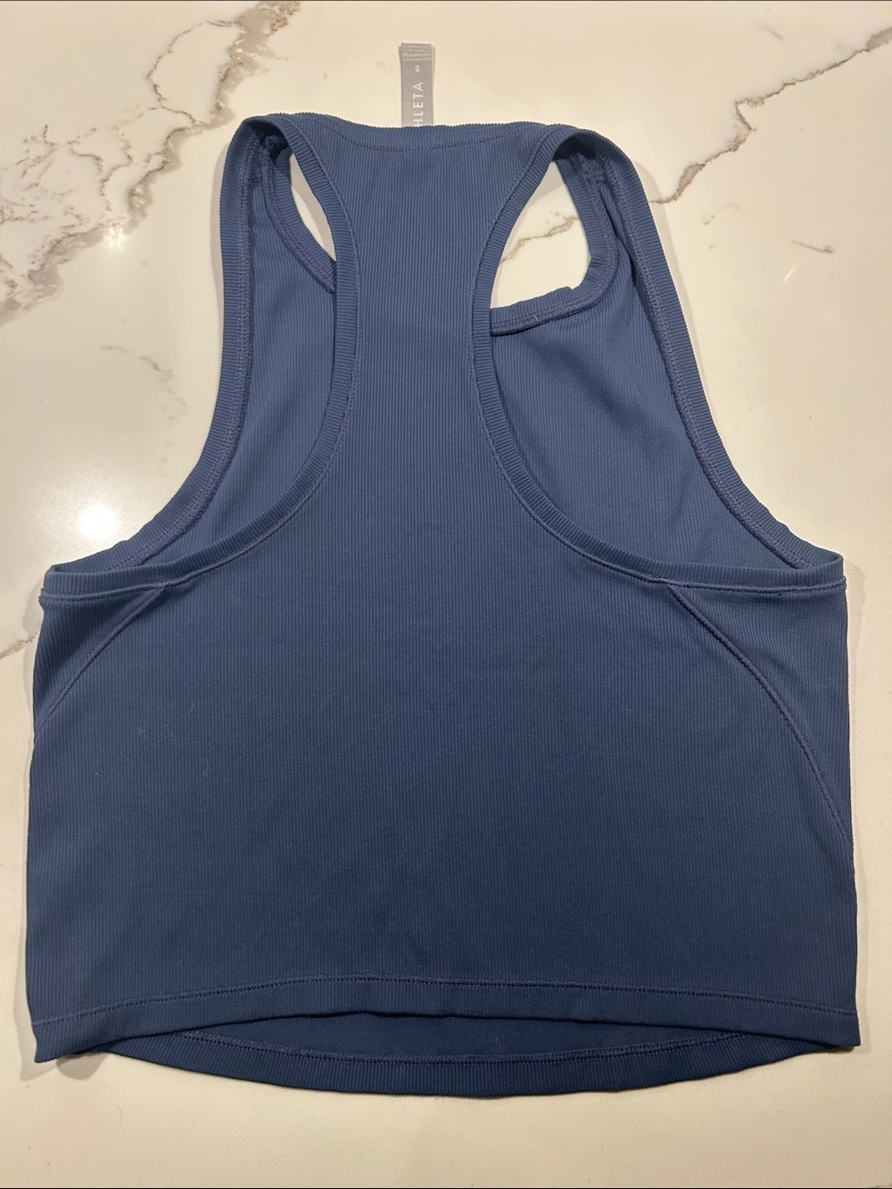 Athleta Indigo Ribbed Racerback Tank - Picture 3 of 4